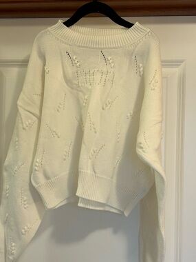 Dior Kids Cream Knit Crewneck Sweater